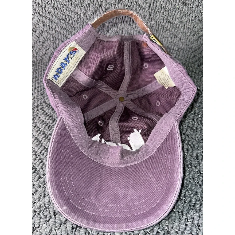 LSU Tigers Embroidered Hat Cap Women's Purple NWT Adams Cool Crown Leather Strap - Picture 6 of 8